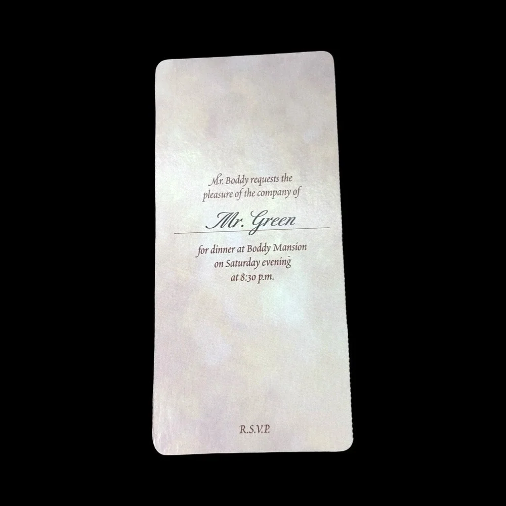 Clue 50th Anniversary RSVP Invitation Replacement Pieces Parts 1998 Lot Of 6